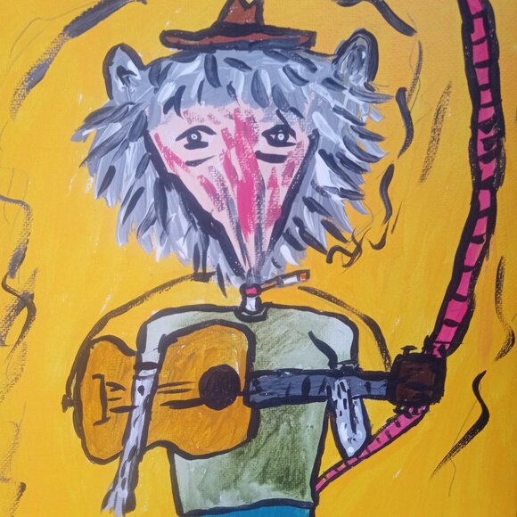 Possum Playing Guitar painting - Picture 5 of 12